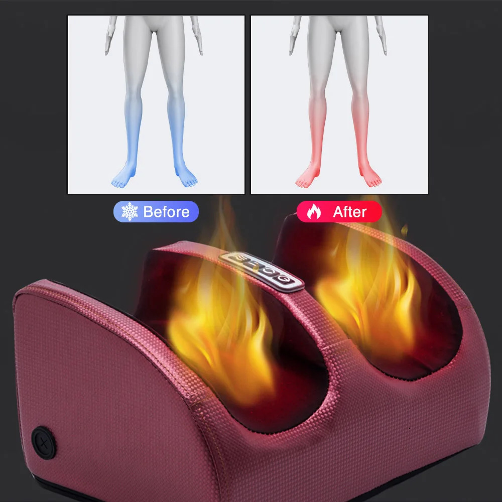 Electric foot massager for heating treatment pressing finger pressure kneading rolling muscle relief and foot hydro machine 240713