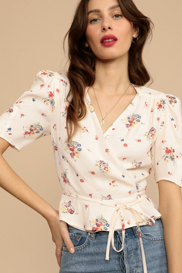 343 # Rouj Silk Printed Strap Top 2021 Summer New French Style Women's Clothing Sexy Loose Bifurcated Novelty Self-cultivation Pregnant Women