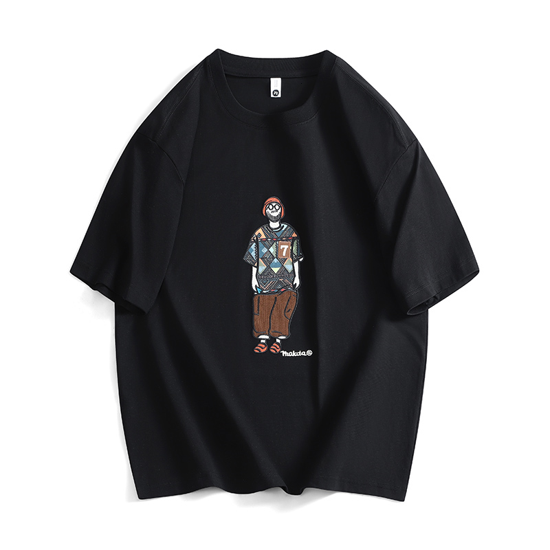 Flash delivery short sleeved T-shirt for fashion summer 2024 new loose, personalized and handsome men's top