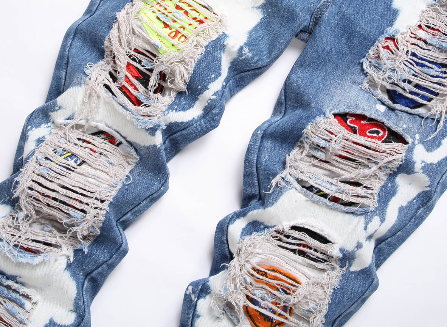 Factory Wholesale Custom Fashion Men Pants Patchwork Plus Size Men's Jeans