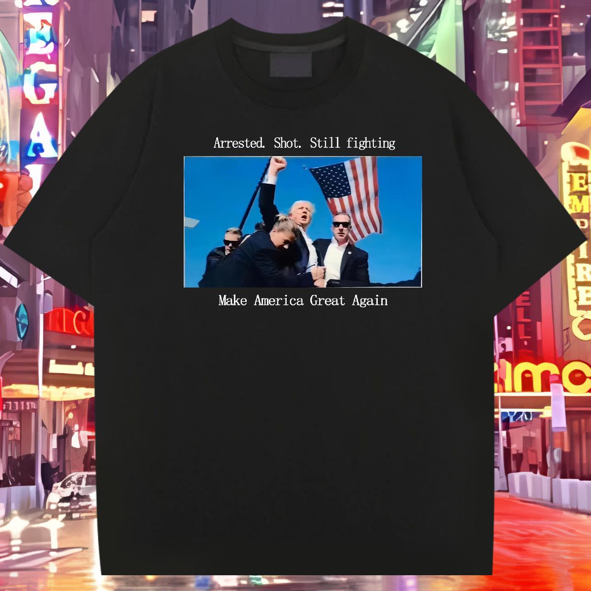 Custom T Shirt For Man presidential election 230g 100% Cotton Custom Print Oversized Spring Summer Men Clothes T-Shirt Round Neck Short Sleeve High Qu