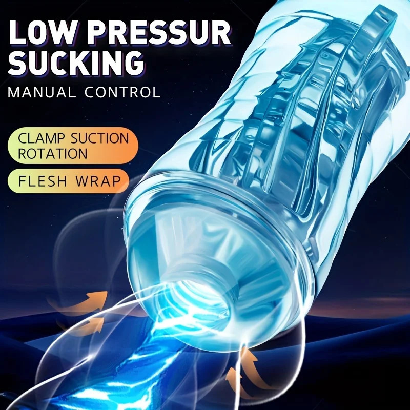 Men Hand Held Masturbation Cup For Penis Exerciser Open Type Dick Deep Throat Blowjobs Masturbator Massager Adult Male Sex Toys 240711