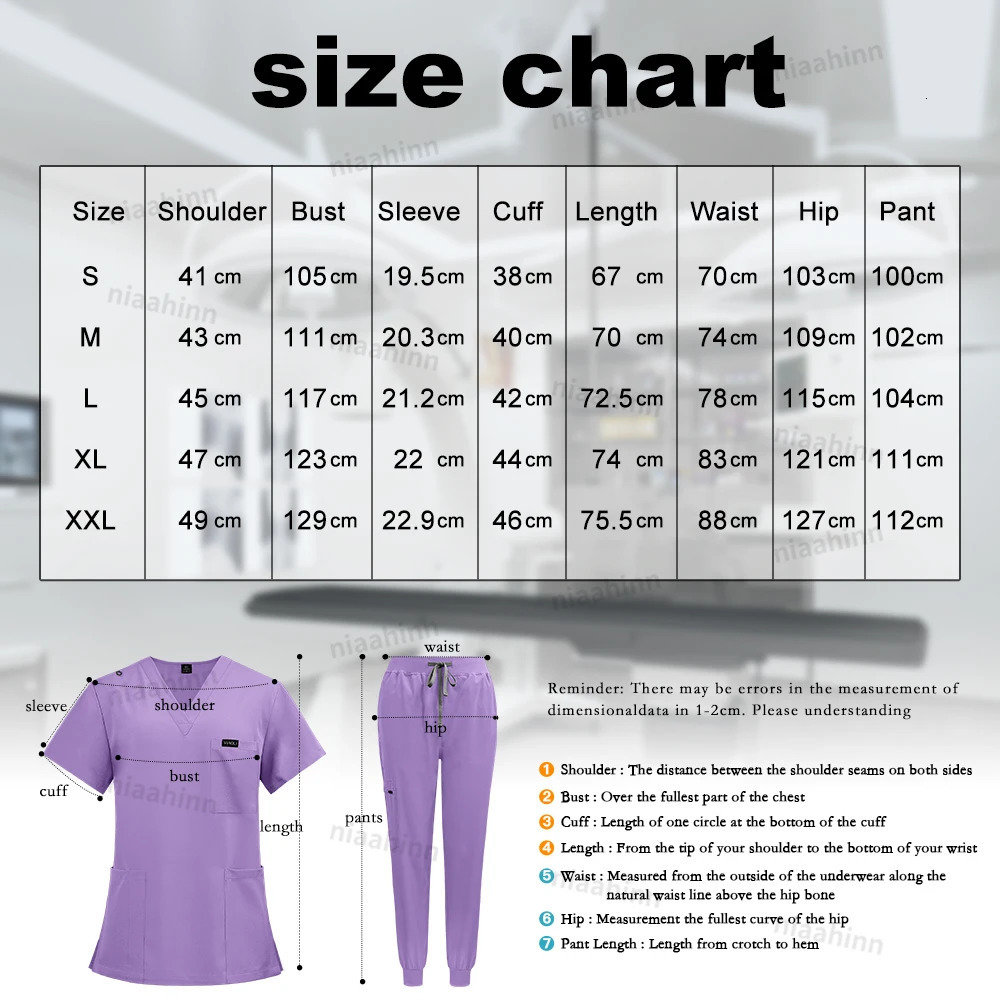 Nurse Uniform Fashionable V-neck Uniform Set Mens Scrub Scrub Women Pet Shop Clinic Pharmacy Workwear Beautician Uniform 240708