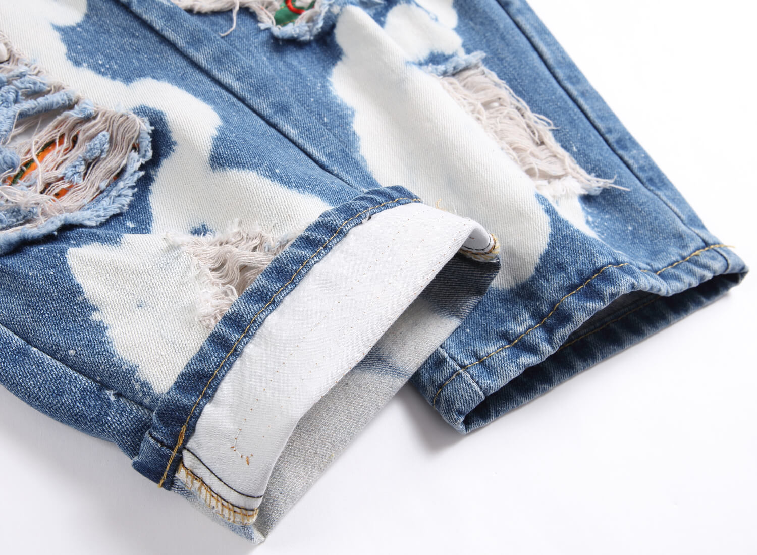 Factory Wholesale Custom Fashion Men Pants Patchwork Plus Size Men's Jeans