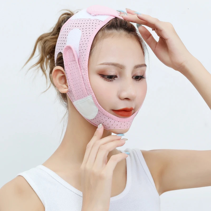 Double chin shock absorber face slimming belt V-shaped mask eliminator r adhesive tape womens belt proof mask weight 240713