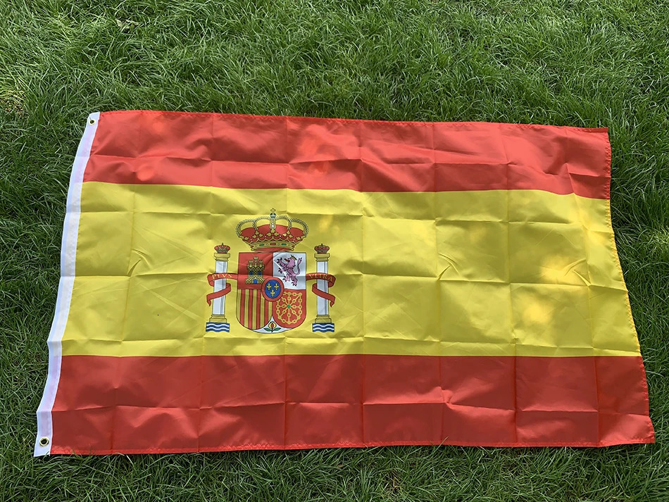 SKY FLAG 90x150cm spain flag 3x5 Feet ES Espana Spanish Flag Super Poly football FLAG Indoor Outdoor for Celebration big flags 240713