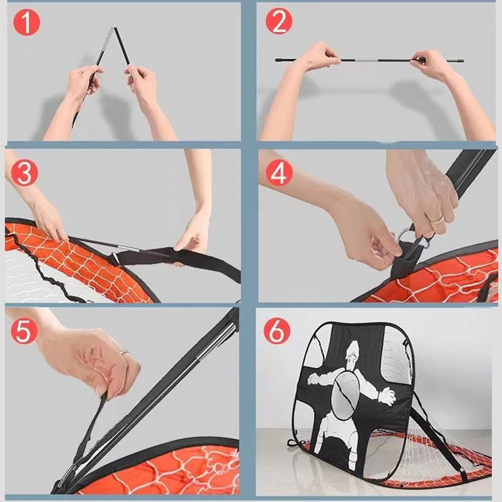 Goal Portable Foldable Football Goals Small Soccer Target Net Lightweight for Childre Indoor Outdoor Training 240712