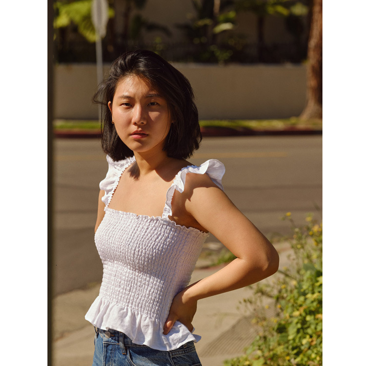 Fashion Solid 225 # Ref Linen Floral Short Cute Slim Fit Top 2021 Summer New French Women's Clothing Sexy Dress Waist Bifurcated Loose Denim Dres