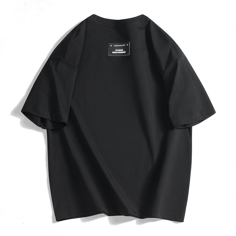 Lighing delivery short sleeved men's summer trendy brand simple letter print loose casual round neck T-shirt top