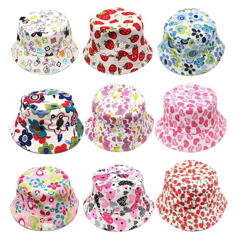 Baby Pattern Style Hat Baby Cotton Hat Spring/Summer 2-6 Year Old Children Boys and Girls Flower Sun Hat Autumn Fisherman Beach HatW240713