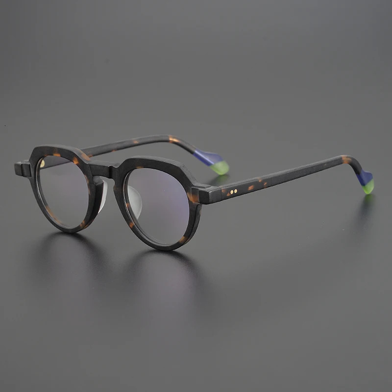 Niche frosted handmade glasses frame Retro art trend men women fashion eyewear Presbyopia optical prescription eyeglasses 240712