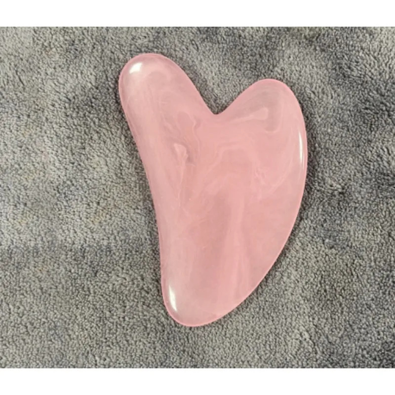 Natural Resin Guasha Scraper Rose Quartz Scraper Enhancement Anti Massage Board Body Beauty Hydro Massage 240713