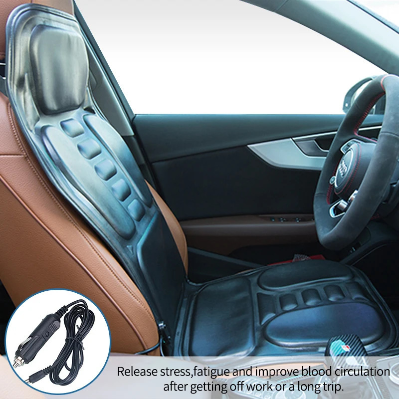 KLASVSA electric back massager massage chair cushion heating vibrator car home office waist massager neck massager pain relief 240713