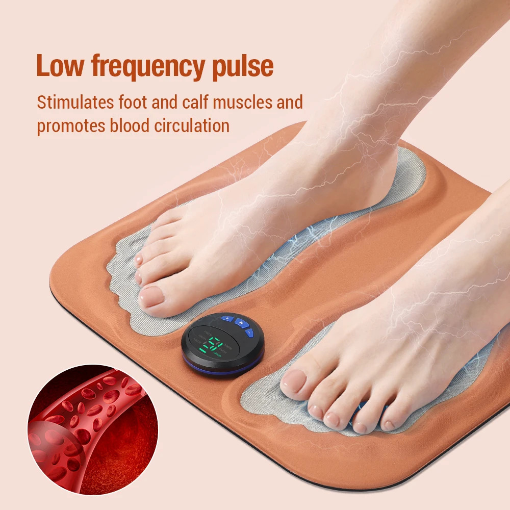 Tens Microcurrent 3D Foot Massager Pad Foldable Compaction Pad Muscle Electrolyte Multi Physical Foot Helps Relax 240713