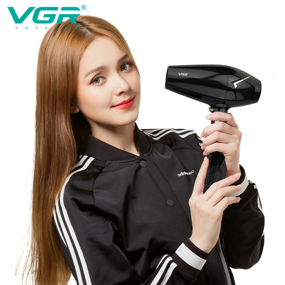 VGR Hair Dryer Professional Hair Dryer Machine Negative Ion Chaison Hair Dryer and Cold Adjustment Powerful Dryers V423 240708