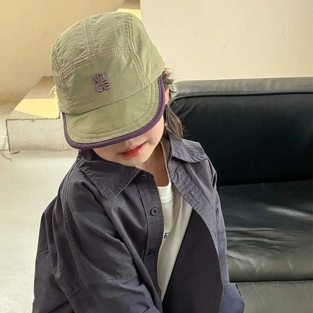 Quick Dry Kids Baseball Hat Fashion Letter Embroidered Peaked Cap Sun Hat Childrens Baseball HatW240713