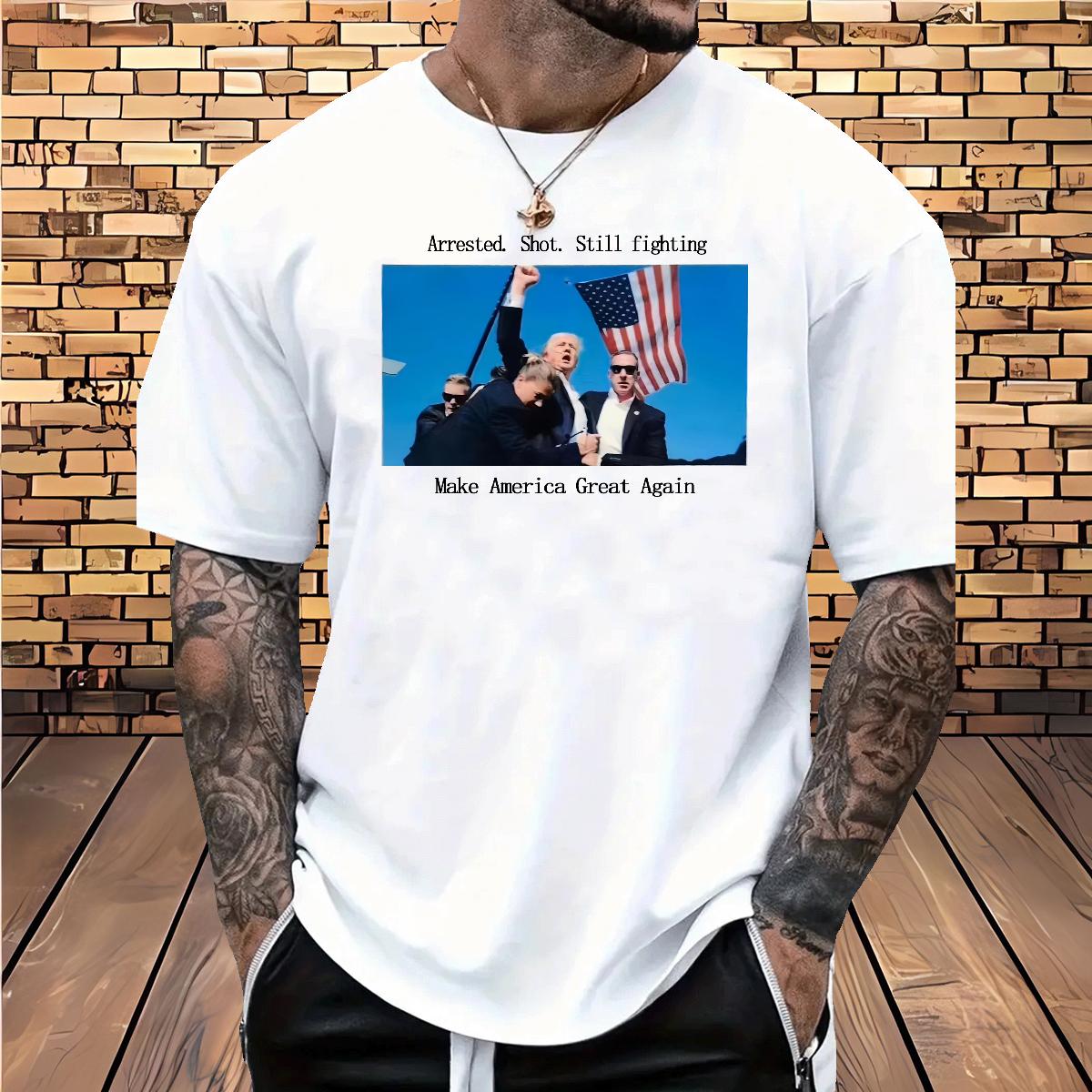 Fashion Design T-Shirts presidential election 230g 100% Cotton Oversized Hip Hop Street Men Tops Tees Breathable Short Sleeve Unisex
