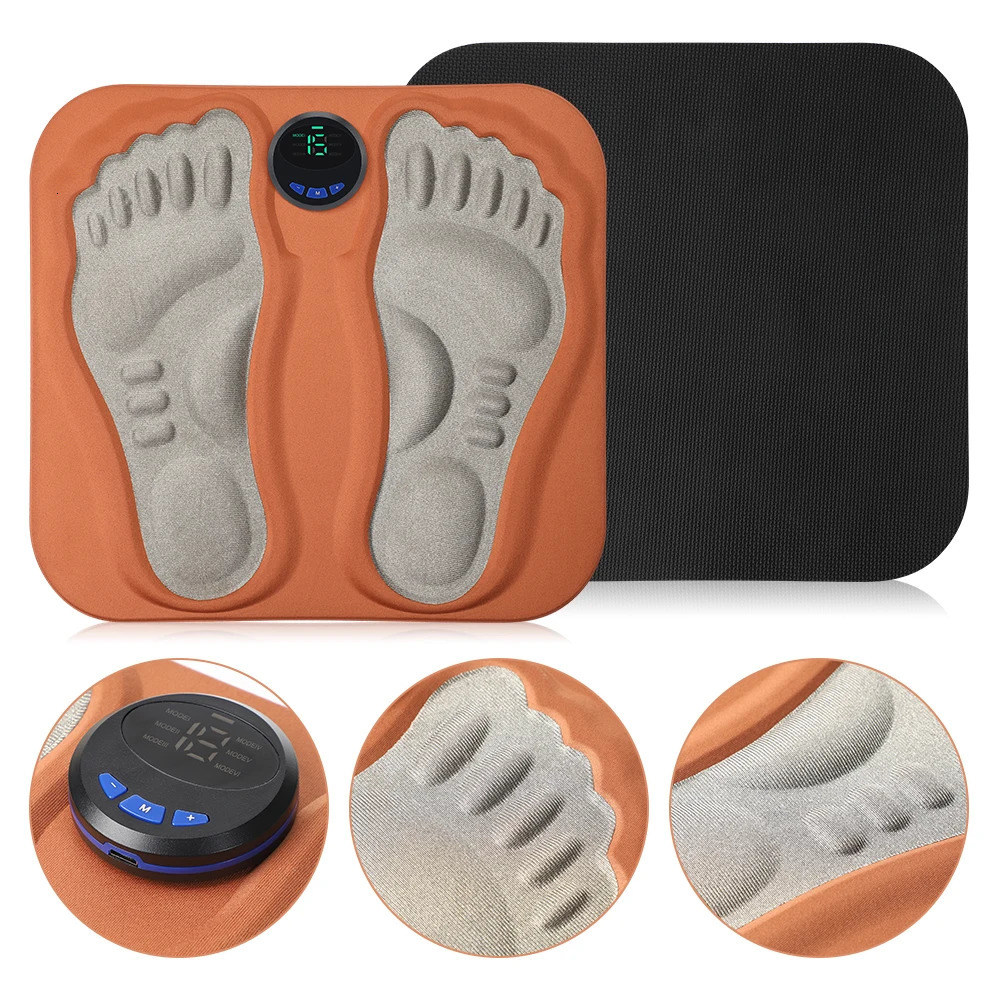 Tens Microcurrent 3D Foot Massager Pad Foldable Compaction Pad Muscle Electrolyte Multi Physical Foot Helps Relax 240713
