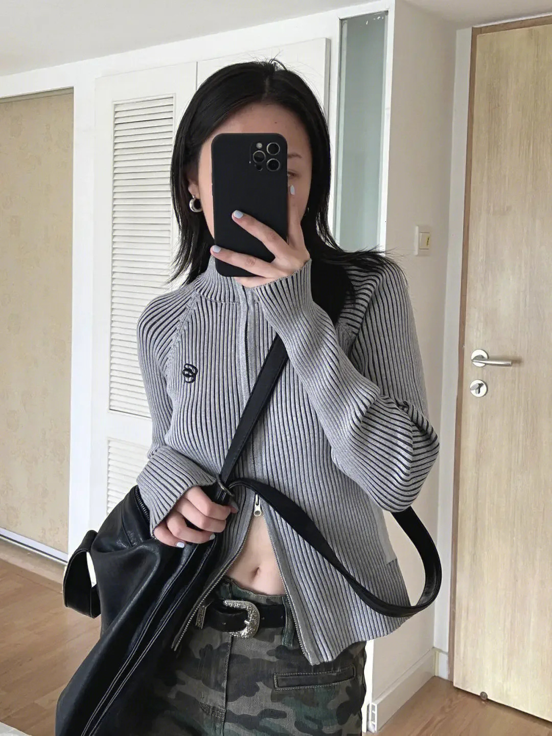 KOSAHIKI Vintage Zipper Cardigan Women Embroidery Y2k Aesthetic Grunge Sweater Jackets Female Harajuku Slim Knitted Coats Femme 240712