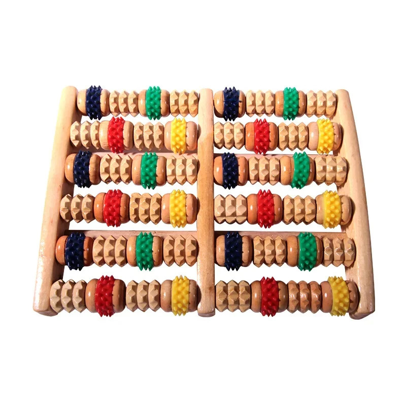 Wooden foot massager roller for tenderness relaxation massage pain relief pressure relief finger pressure roller foot care massage machine wholesale 2