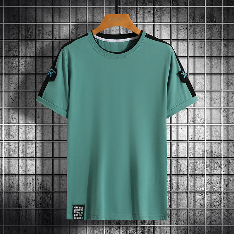 Lighing Delivery Summer T-shirt 2024 New Style Trdy Casual Loose Comfortable Pure Cotton Breathable Thin Round Neck Half Versatile Sports Short Sleeve