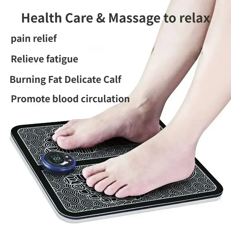 Electric EMS foot massager pad electric muscle stimulation foot massager USB charging portable 240713