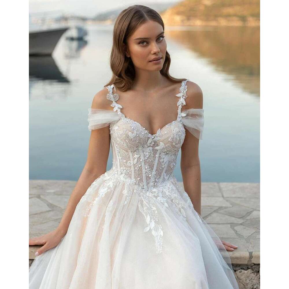 urious Dubai Arabic Wedding Dresses For Women Strapless Sleeveless With Pearls Big Bow Long Train Bridal Gown Robe De Marie