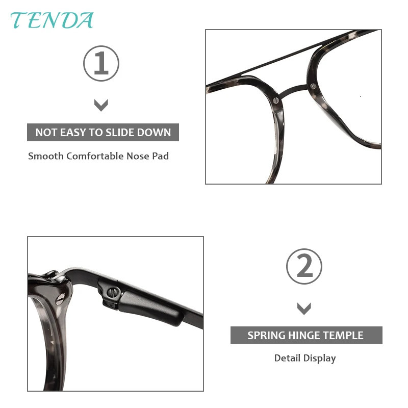 Men And Women Big Acetate Double Bridge Square Optical Frames For Myopia Lenses Reading Progressive Lenses 240712