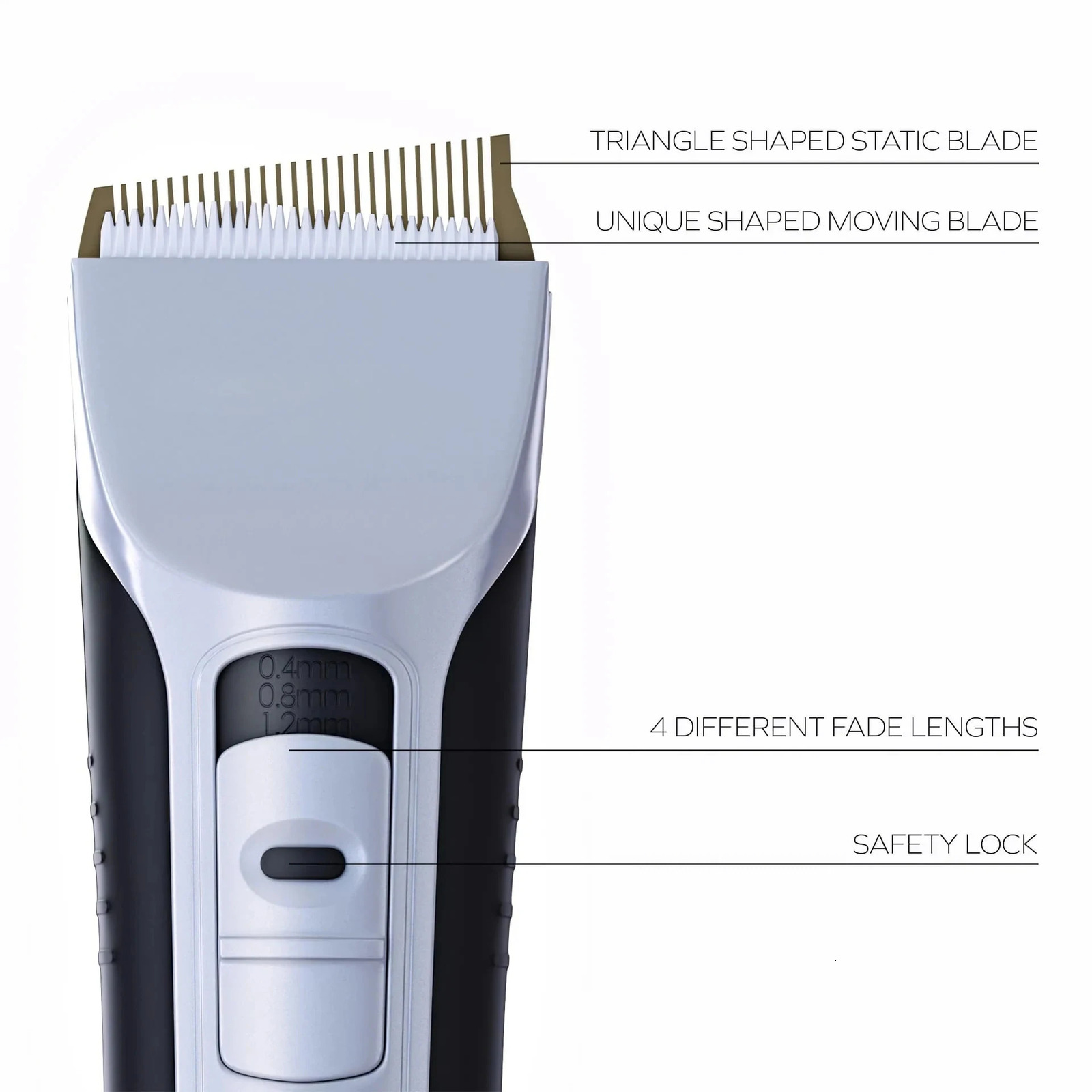 Hair Clipper Unique Shaped Moving Blade Hair Trimmer LCD Display USB Rechargeable For Salon Men Hair Cutting Barber Machine 240709