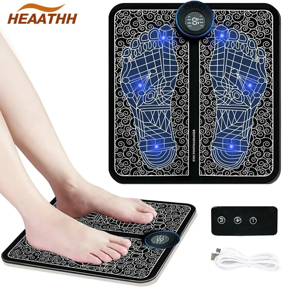 Foot massager foot muscle stimulator circulation and pain relief foot muscle relaxation pad for nerve foot care 240713