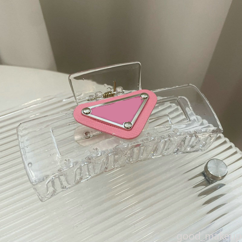 Hair Clips Barrettes Luxury Barrettes Large Hair Claw Shark Clip Hairpin Triangle Letter P Hair Clip Designer Jewelry Hair Accessories