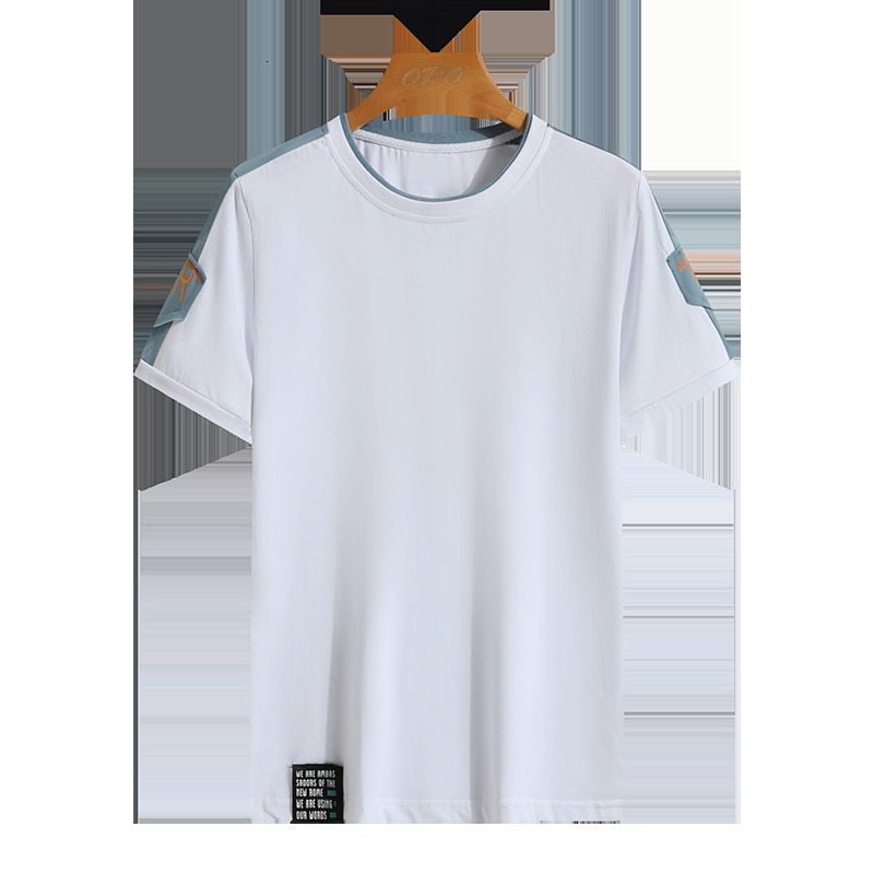 Lighing Delivery Summer T-shirt 2024 New Style Trdy Casual Loose Comfortable Pure Cotton Breathable Thin Round Neck Half Versatile Sports Short Sleeve