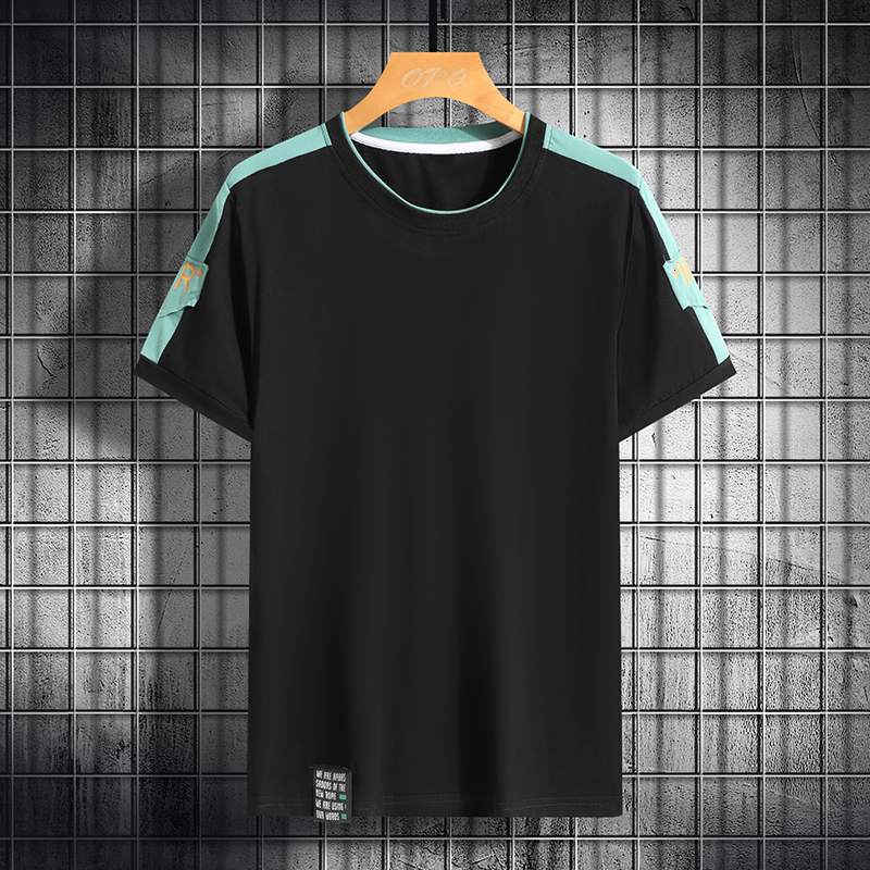 Lighing Delivery Summer T-shirt 2024 New Style Trdy Casual Loose Comfortable Pure Cotton Breathable Thin Round Neck Half Versatile Sports Short Sleeve