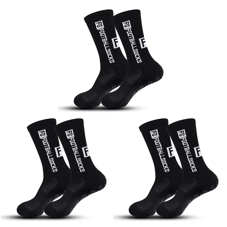3 Pairs Of Football Socks Men And Women Sports Socks Non-slip Silicone Outdoor Soccer Socks Breathable Comfortable Tennis Socks 240713