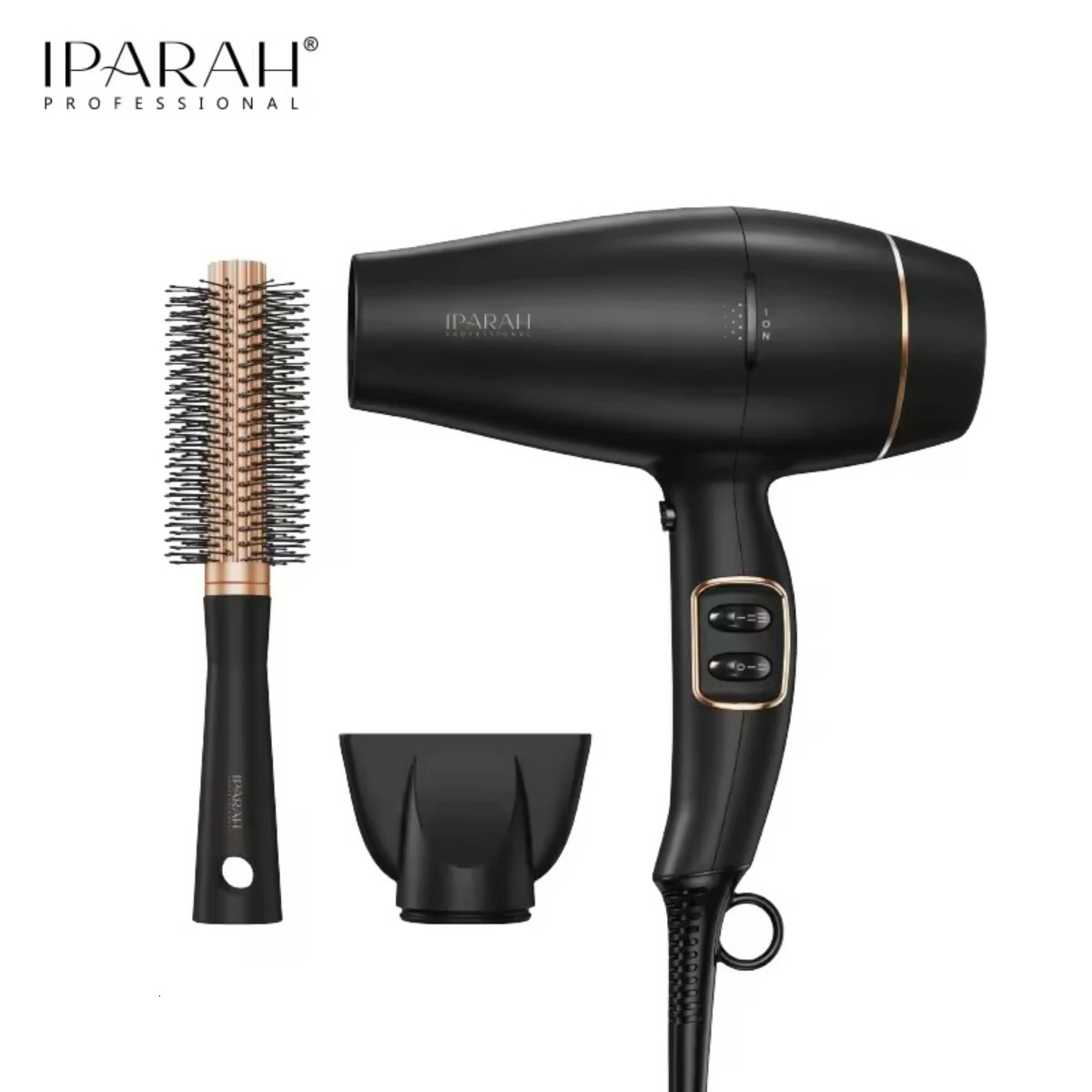 IPARAH Negative Ion Hair Care Hair Dryer Professional Low Noise Blow Dryer Leafless High Speed Powerful Hair Dryer Women P350 240708