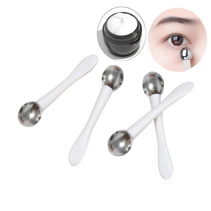 1 piece of eye wheel massage stick eye cream sticker cosmetic spatula anti spoon gold alloy thin skin care tool 240713