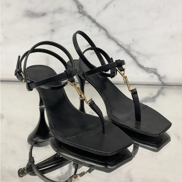 65mm Simple Stiletto Kitten heels Ankle strap sandals Women's open-toe summer Flip Flops shoes plateau Luxury designer sandal high heels Sizes 35-44 with box