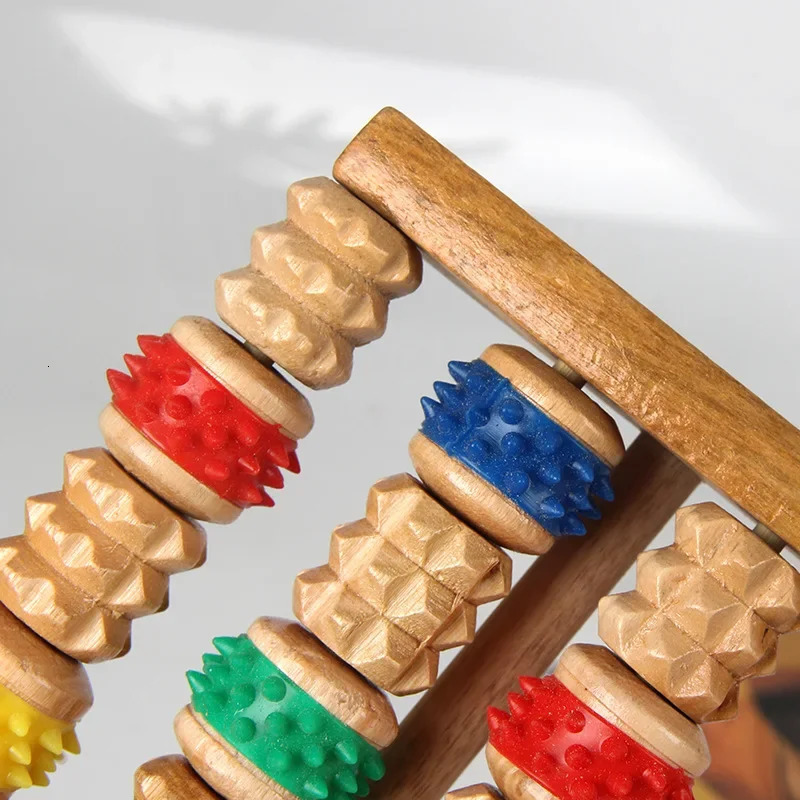 Wooden foot massager roller for tenderness relaxation massage pain relief pressure relief finger pressure roller foot care massage machine wholesale 2