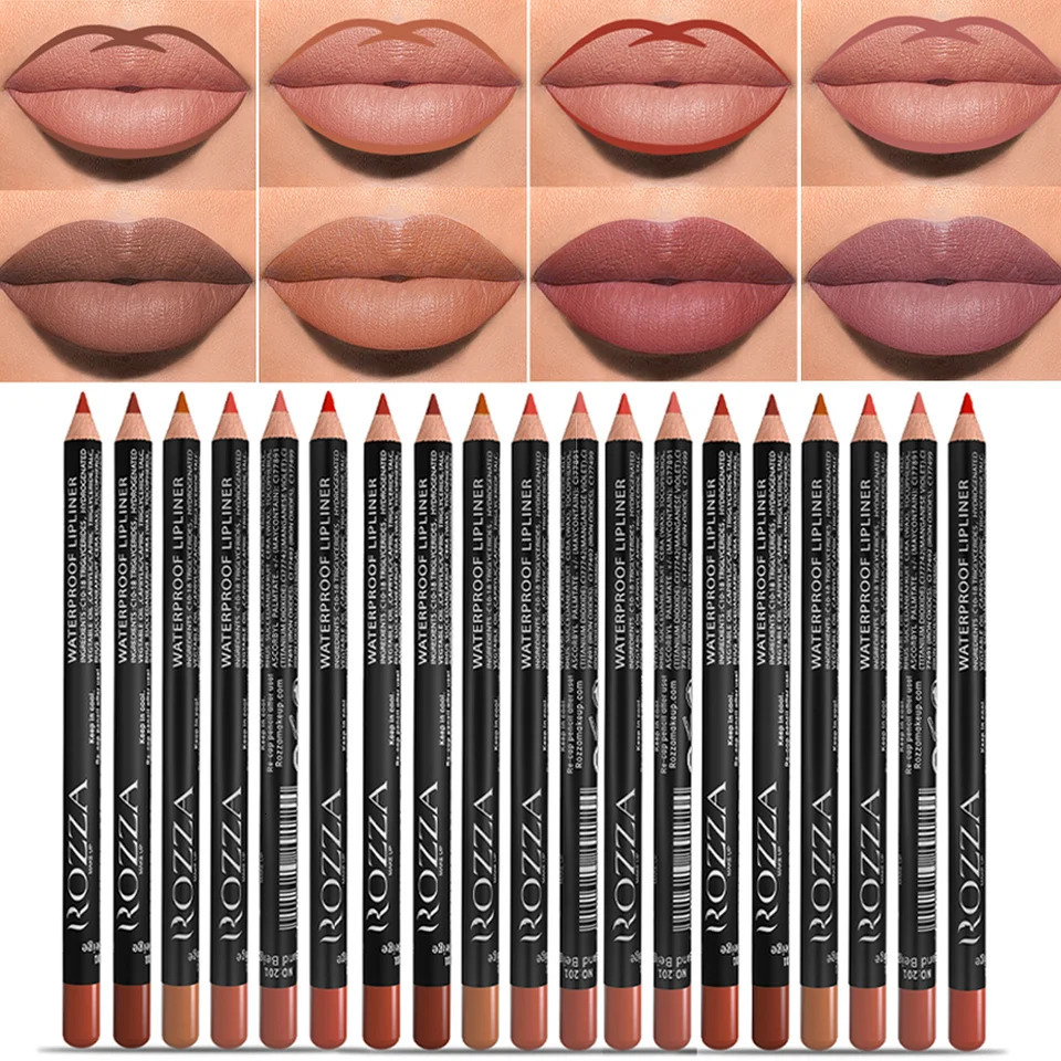 14 Color Nude Matte Lipstick Pencil Long-lasting Waterproof Lip Pencil High Pigmented Lip Liner Lip Makeup Tool 240713