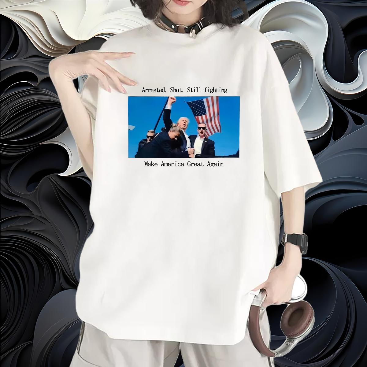 Classic T-Shirts Crew Neck Cotton Breathable Make America Great Again 230g 100% Cotton Hip Hop Street Women Tees Customized Print Unisex Wear