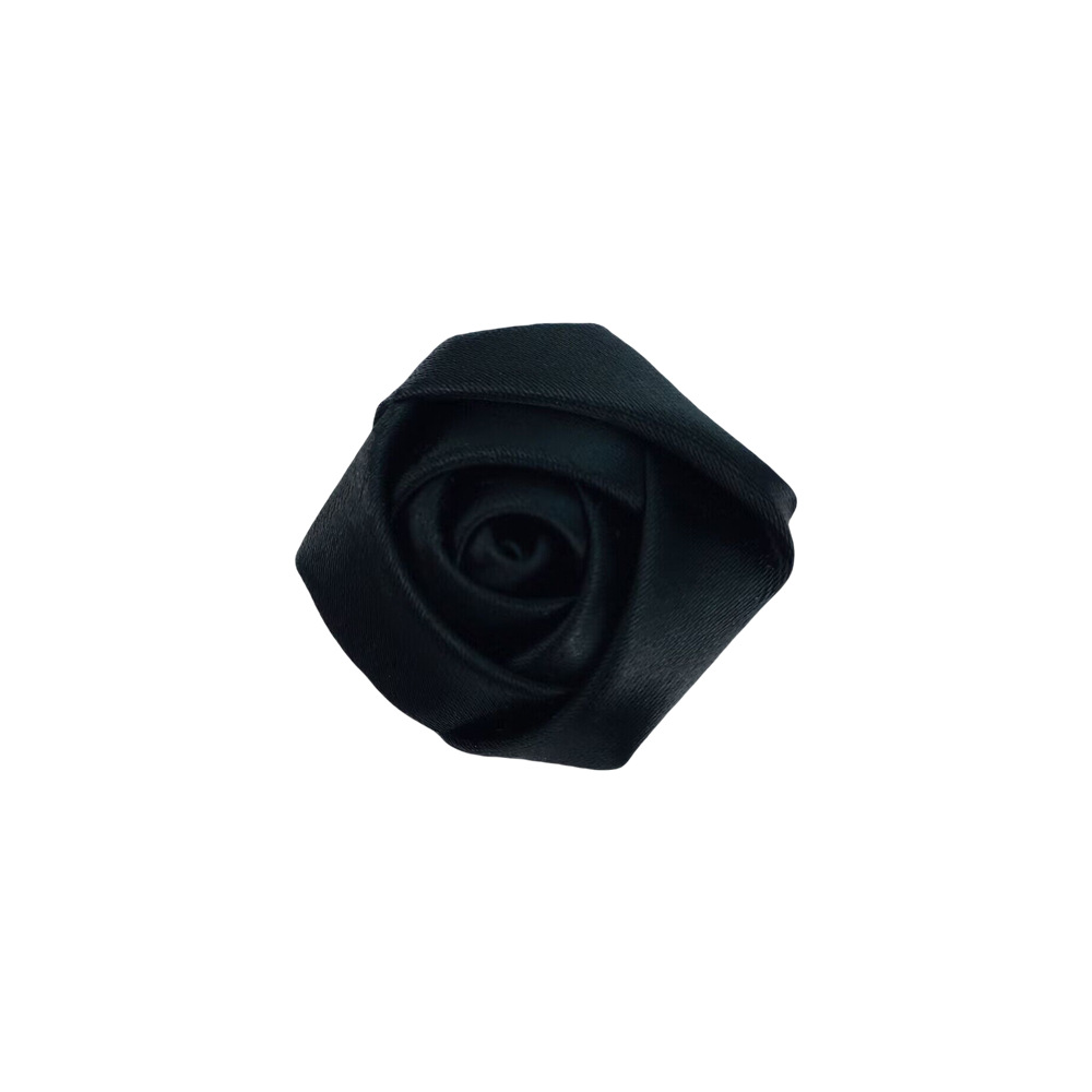 Roses Flowers Accessories Satin Ribbon Handmade 4cm Mini Rosette For Girl Kids Woman Christmas Wedding Hairband Festival Packaging Without Hair Clip 1