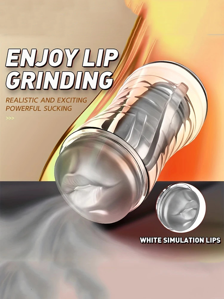 Men Hand Held Masturbation Cup For Penis Exerciser Open Type Dick Deep Throat Blowjobs Masturbator Massager Adult Male Sex Toys 240711