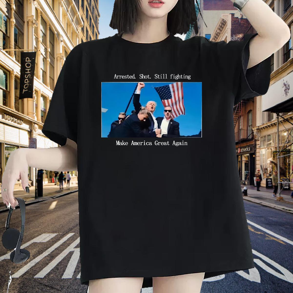 Fashion New T-Shirts for Women Cotton Comfortable presidential election 230g 100% Cotton Hip Hop Street Tshirt for Man Woman Custom Printed Unisex Wea