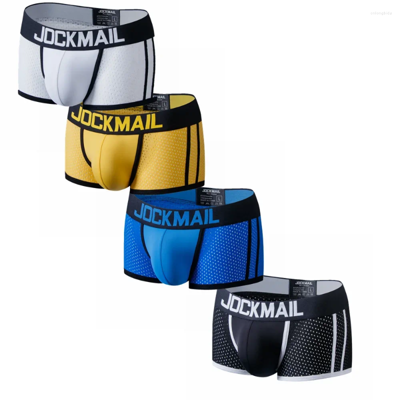 Underpants JOCKMAIL 4Pcs Mens Boxershorts Men Boxers Male Breathable Ice Silk Mesh Quick Drying Underwear Panties Hombres