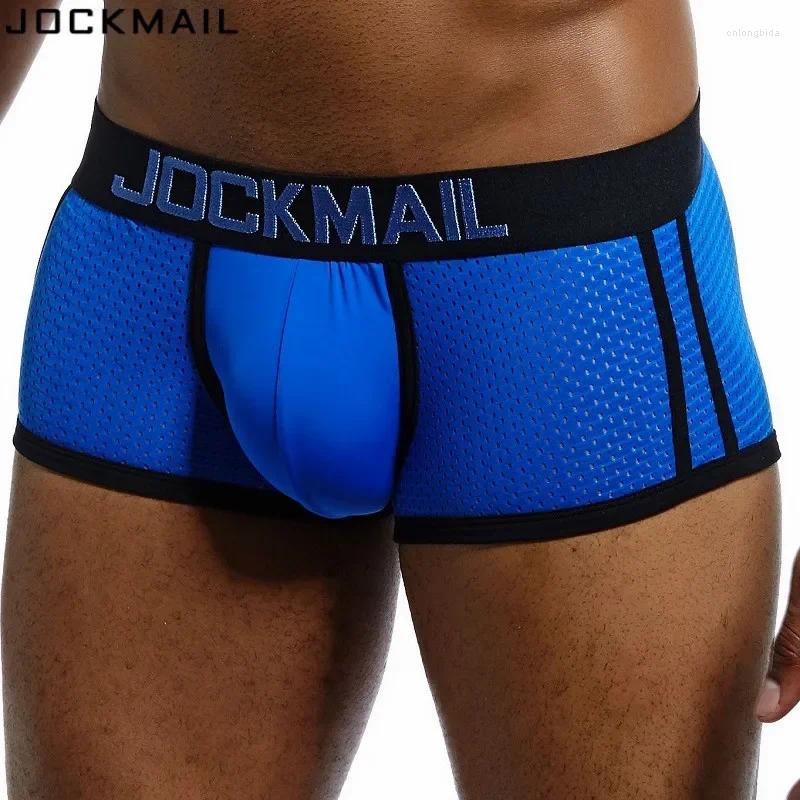 Underpants JOCKMAIL 4Pcs Mens Boxershorts Men Boxers Male Breathable Ice Silk Mesh Quick Drying Underwear Panties Hombres