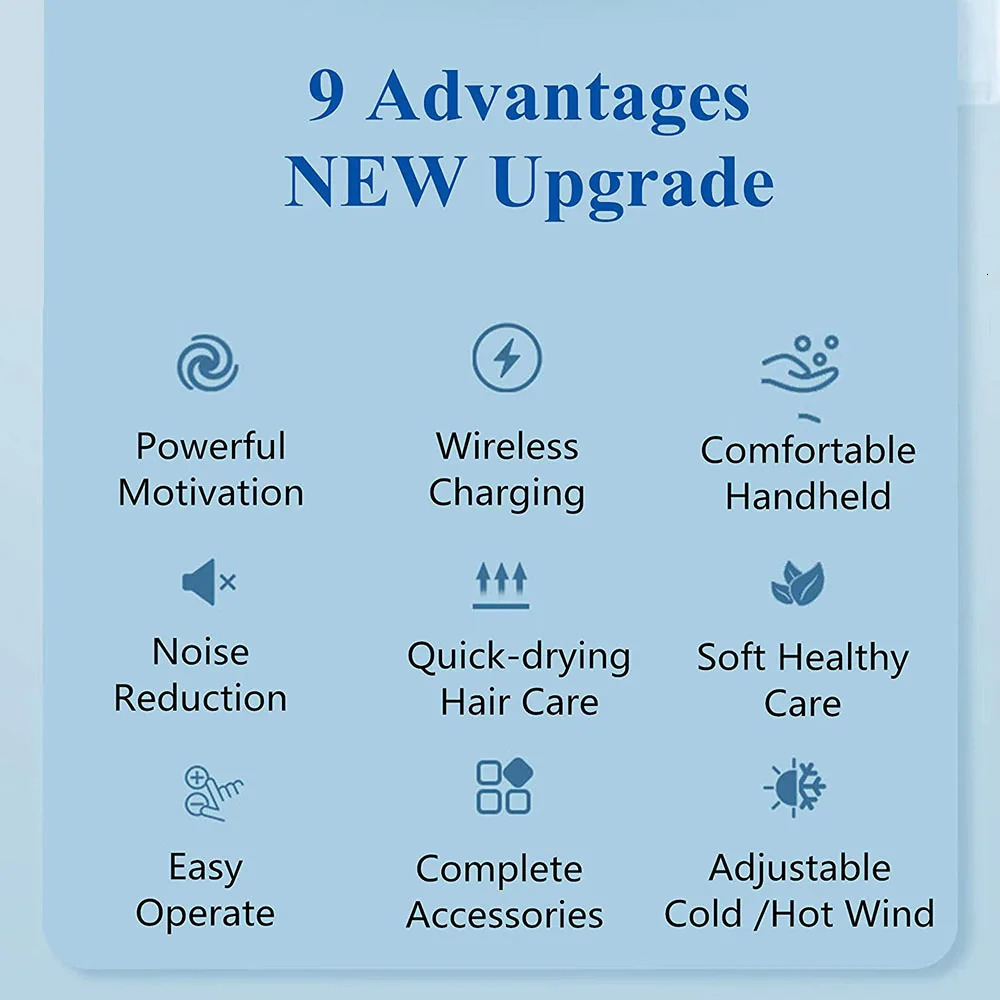 Cordless Hair Dryers Rechargeable Portable Travel Hairdryer Wireless Blowers Salon Styling Tool 5000mAh 300W and Cool Air 240708