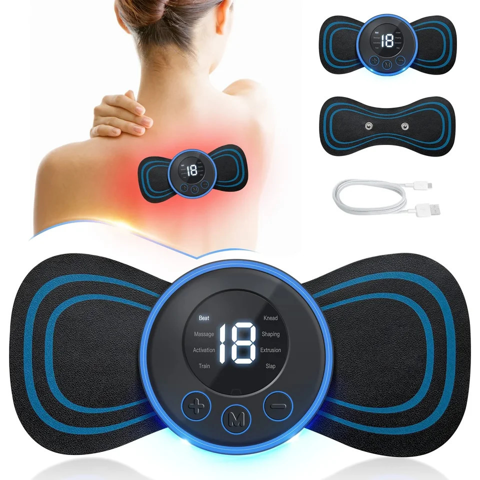 Rechargeable neck massager electric neck massager EMS Cervical Vertebra massage patch for shoulder relaxation gift 240713