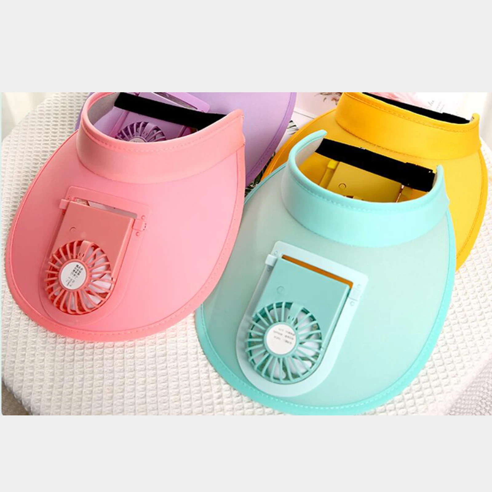 Children Breathable Cooling Fan Hat Sunscreen Fan Sun Visor Hat Cooling Peaked Cap Hat Usb Charging Hat Fan For Sport Ou V2U0 240704