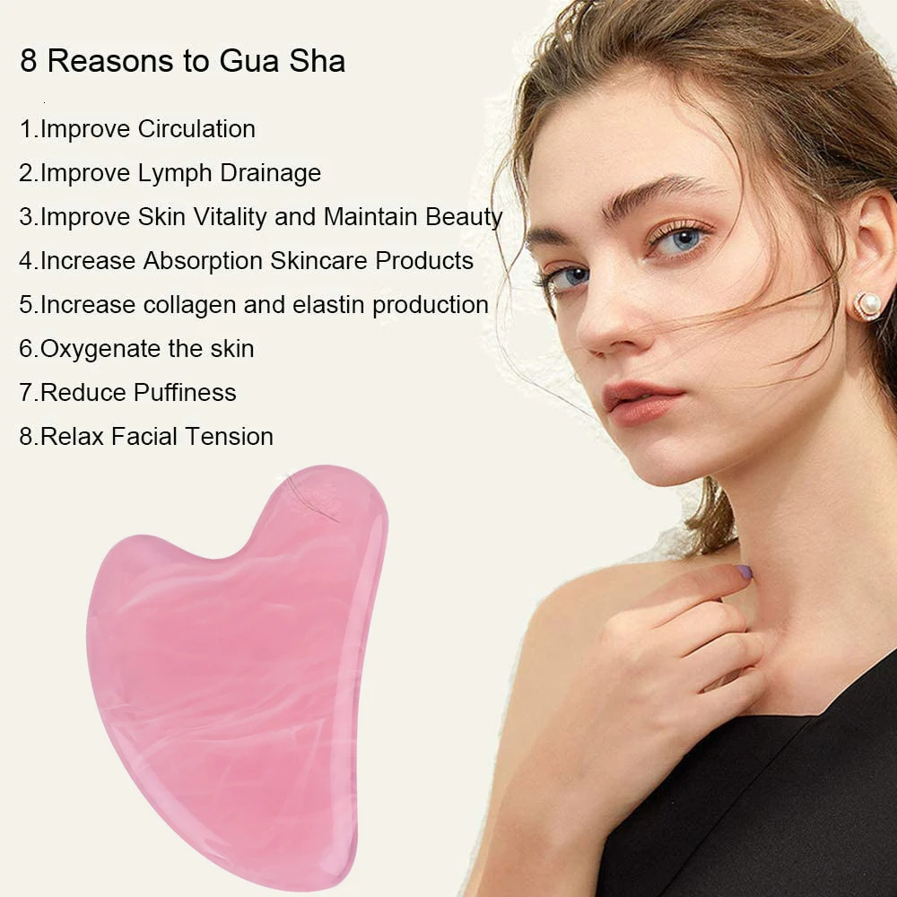 1 piece of resin Guasha scraper massage Gouache scraper massage Acupuncture Gua Sha board Acupoint eye care SPA detoxification 240713