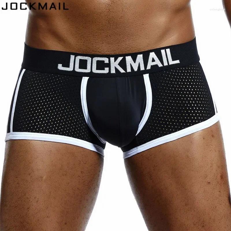 Underpants JOCKMAIL 4Pcs Mens Boxershorts Men Boxers Male Breathable Ice Silk Mesh Quick Drying Underwear Panties Hombres